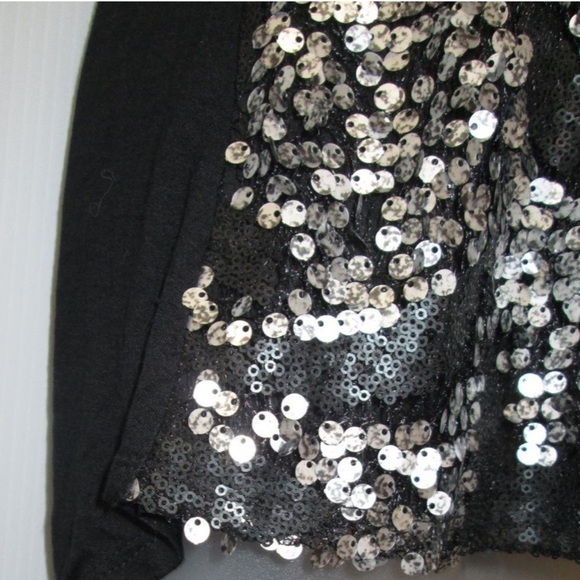 Vintage Havana silver & black sequin sleeveless top - Picture 4 of 5